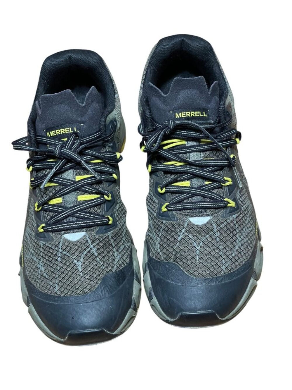 Merrell Agility Peak Flexconnect Trail Running Shoes Black & Yellow Mens Size 8 - Picture 5 of 11